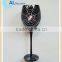 black painted wine glass hand work glass painting