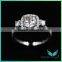 Custom engagement rings Fashion Design 14K White Gold Cusion cut Moissanite diamond Rings