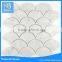 Polished white carrara marble mosaic kitchen backsplash mosaic tile