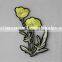 Beautiful Yellow Flower Patches Customized Embroidery Patch Products for Sale