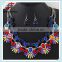 No.1 yiwu & ningbo commission agent wanted fashion colorful necklace set with bright earrings jewelry sets for holidays