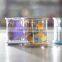 Spray Color Glass Candle Holder With Vacuum Electroplate for Customer Design