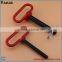 Red head hitch pin with clip pin
