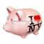 I Love NY Small Pink Ceramic Piggy Bank