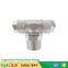 JULY Factory Hot Sale Brass Pneumatic Tee Push Lock Tube Fittings