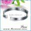 Wholesale New Style Woman Charm Bracelet Jewelry Silver Plated 316L Stainless Steel Gift Simple Design Bangles