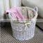 wholesale wash grey wicker round woven laundry basket
