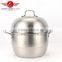 2016 good quality natural color cookware set stainless steel steam cooking pot