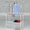 Modern movable adjustable metal clothes drying rack stand
