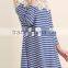2017 hot new products Classic stripe knit dress CROCHET STRIPE DRESS