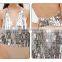 Sexy Backless Halter Silver Sequin Bodysuits Ladies Sexy Bodysuit