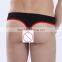 Custom men's sey G-strings smooth fabric comfort soft underwear pouch enhancing Thongs underwear with button for gay man