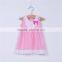 MGOO Imported Cotton Children Sleepwear Dress Blue Plain Sleeveless A Line 2 Years Old Dress CS014