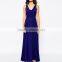 MGOO Hot Selling OEM/ODM Custom Logo Blue Maxi Dress Elegant Evening Vestidos Women Chiffon Clothing #25206029