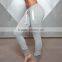 Light Gray Womens Tapered Jogger Pants Blank Cotton Polyester Spandex Sweatpants Full length Leggings Plain Joggers