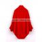 Chinese red european style winter oversize knitted poncho cape shawl