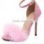 zm50271b 2017 europe new style feather high heels women sandals hollow out sexy latest high heel ladies shoes