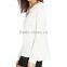 autumn comfortable white pullover fabric sweater for ladies