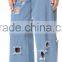 2017 Wholesale New Style Fashion Girls Jeans Pants Women fashion Denim Jeans
