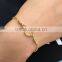 Simple Chain Bracelet Beaded Round Ring Charm Bracelet