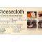 100% Natural Cotton Unbleached Cheesecloth For Family