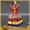 Fanciful Clown Costume for girls Dress w/Mini Hat clip Halloween Party Dresses