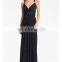 CHEFON Polka Dot Black Halter Maxi Dress