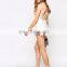 Striped Linen White Sexy Womens Playsuit
