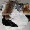 Factory wholesale big piece raw or dyed color tanned rabbit fur skins pelts