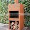 Henan fire pit supplier outdoor garden firepit heater, corten steel fireplace