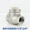 High quality stainless steel switch check valve 1/2-3/4 " inch DN15/DN20 201 SS304 316 2 way water ball check valve swing