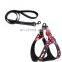 Medium and large breathable comfortable mesh pet chest strap with reflective vest chest back