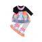 Girl Long Sleeves Ruffle Dress And Flare Pant Boutique Remake Outfits Wholesale Children Boutique Clothing