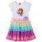 Newest Toddler Girls Frozen Dresses Summer Ruffle Kids Girls Princess Dress
