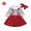 Kids Clothing Baby Girl Clothes Set Girls Stripe lace Tops + Suspender Skirt + headbands Outfits Set Summer Autumn