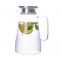 Glass carafe water filter pitcher jug with handle 1.4L