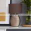 Japan style simple custom luxury gold indoor lighting ceramic base royal antique brown bedside lamps for hotel