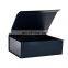 Deep navy blue color bulk packaging rigid recyclable gift packing box with magnetic lid