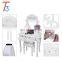 Solid Wood 4 Drawer Dresser Cosmetic Make Up Dressing Table Furniture