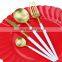Best Selling 304 Stainless Steel White Gold Korean Cutlery for Wedding