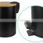 Environmentally-friendly Bamboo Slim Cover 3L 5L Foot Dustbin Household White Black Round Dustbin Home Foot Pedal Bin