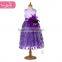 2015 new fashion purple satin bridesmaid dress