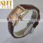 square case lady watch quartz leather PU strap fashion customized logo