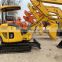 Low working hours open cabin komatsu pc30 pc35 mini excavator for sale