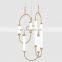 Elliptical Double Row Chandeliers for Indoor Bedroom Living Room LED Pendant Light Office and Hotel Ceiling Hanging Lamp