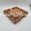 Wholesale Square Water Hyacinth Straw Woven Storage Basket Household Storage Trays For Home Storage