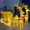 2023 New products outdoor large life size led 3d lighted animal decoration Christmas reindeer motif lights manufacturer