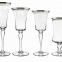 Hot Selling Gold Silver Rimmed Vintage Unique Long Stem Red Wine Glass Cups for Wedding Gift Party Banquet