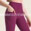 Wholesale Fitness Gym Ribbed High Waist Butt Lift Tummy Control Tight Workout Sports Yoga Leggings Pants With Pocket For Women