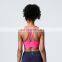 1 Pcs Custom Logo Women Half Zipper High Neck Yoga Crop Tank Top Ladies Gym Fitness Sportswear Yoga Top Cross Back Straps Bra